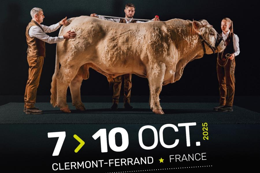 Le sommet de l'élevage se tiendra du 7 au 10 octobre 2025 à Clermont-Ferrand